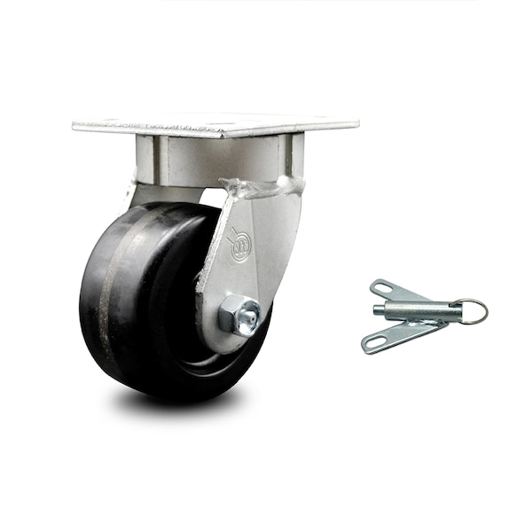 4 Inch Kingpinless Phenolic Wheel Swivel Caster with Swivel Lock